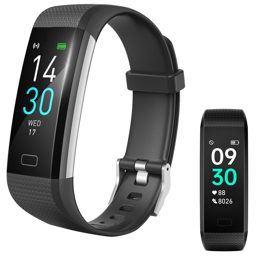 Jawploy Fitness Tracker with Heart Rate Monitor/Step Counter/Calories, Activity Tracker Smart Watch Sleep Monitor, IP68, Health Tracker Pedometer for Man Women