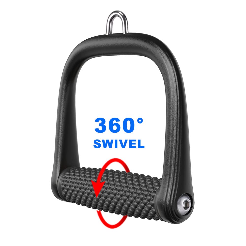 BeneLabel D Handle Cable Attachment, Cable Attachments for Gym, Non-Slip and Comfortable Grip, Solid Aluminum Alloy Handle, Suitable for Home and Gym