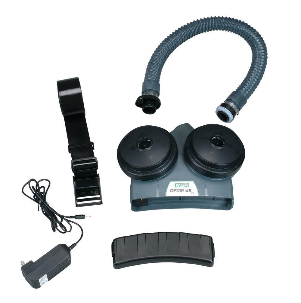 MSA 10081117 OptimAir TL Powered Air-Purifying Respirator Standard Kit - For Hoods, Extended-Life Battery, Includes Charger & Appropriate Breathing Tube, Durable Respiratory Protection