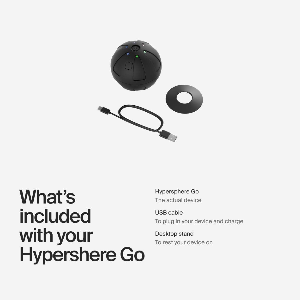 Hyperice Hypersphere Go - Vibrating Massage Ball for Muscle Recovery, Myofascial Release and Soreness Relief - Portable Fitness Massager, Perfect for use at the Gym, or at Home