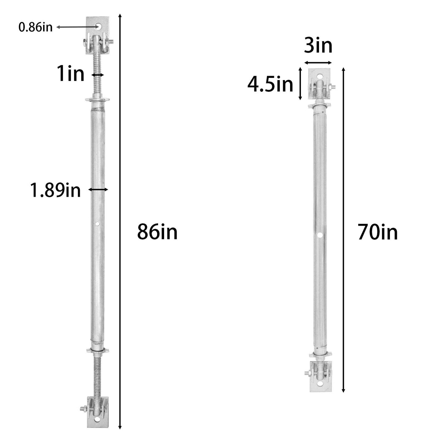 Adjustable Wall Brace，Telescoping Jack Post，Adjustable 70"- 86"，Versatile Shoring for Construction Projects, Wall Bracing,Concrete Form Support，Adjustable Jack，Adjustable Support Beam，House Jack Post