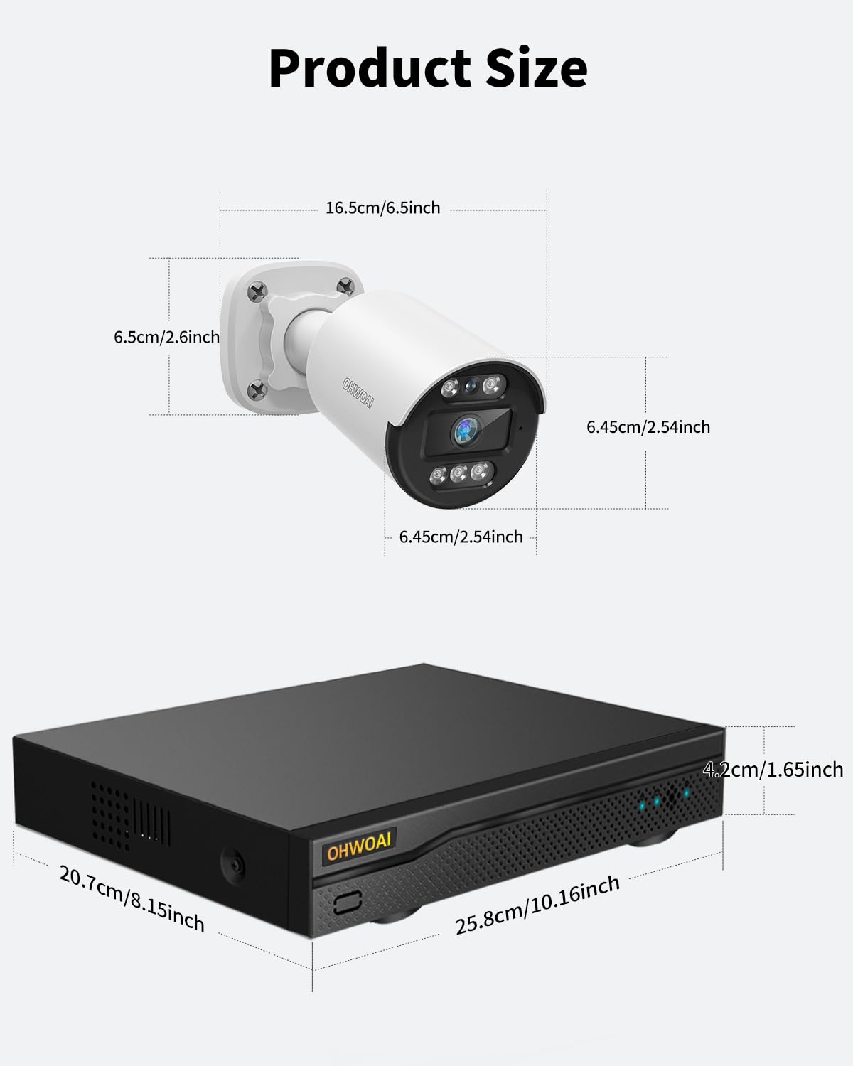 《80ft IR Night Vision & 5MP Super HD》Wired Security Camera System Outdoor, 5MP CCTV Cameras Systems with AI Motion Detection, Home Video Surveillance DVR Kits
