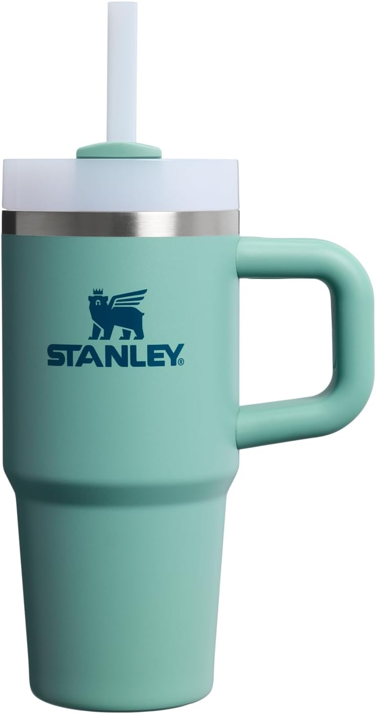 STANLEY Quencher H2.0 Tumbler - 14 oz Insulated Stainless Steel Cup with Handle & Straw | BPA-Free | Spring Green