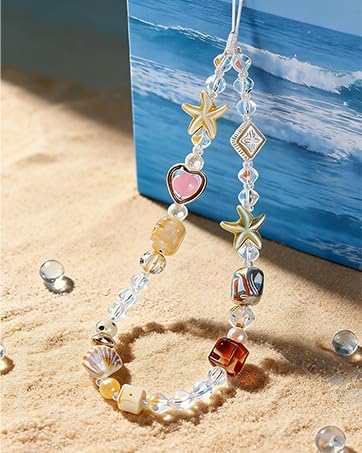 2 16 Pcs Phone Charm Strap Universal Hand Phone Wrist Strap Camera Lanyard Pearl Beaded Cute Chain String Accessories