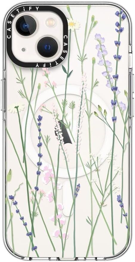 CASETiFY 13 6.6 3X Clear iPhone Case [Not Yellowing / ft. Military Grade Drop Protection/Magsafe] - Gigi Garden Florals
