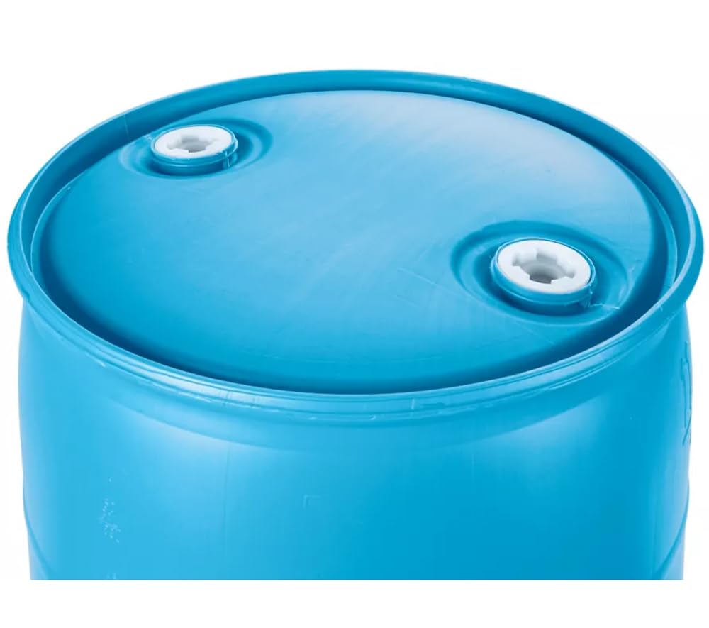 Bushman 55 Gallon Stackable Tight Head Drum - Closed Lid Blue