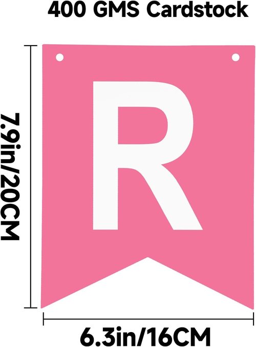 Happy Birthday Banner - Pre-Strung Party Decoration for All Ages | Pink Hanging Sign