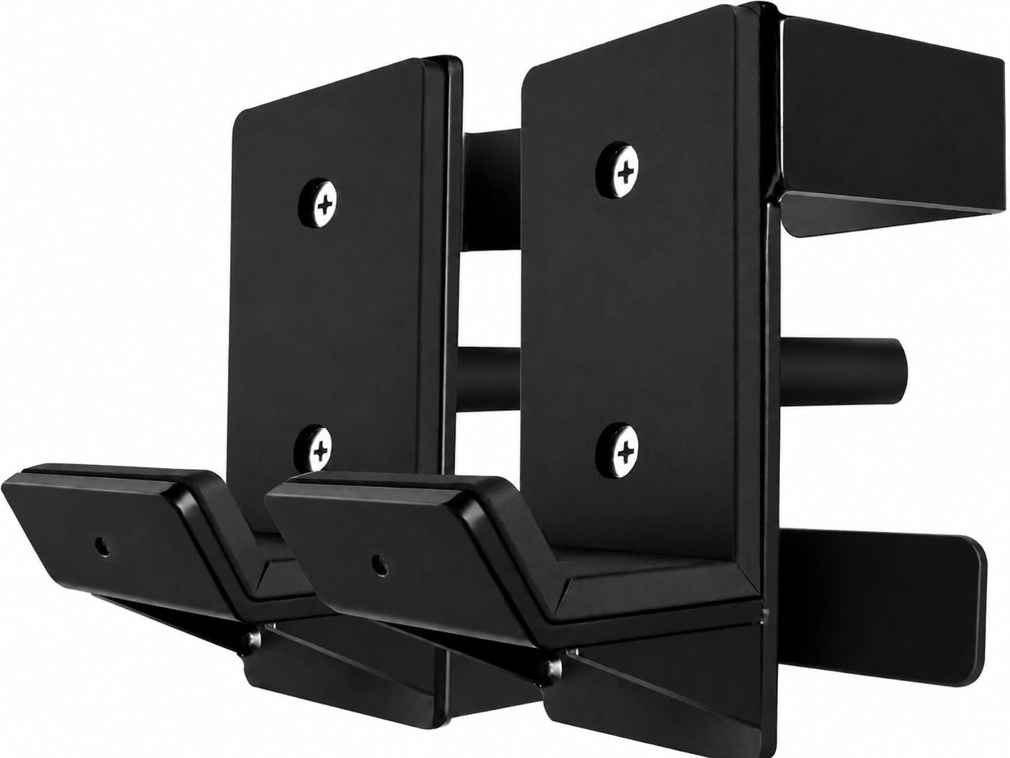 AINAFIX J Hooks for 3" x 3" Power Rack, Rubber Pad J-Hook for Power Cage, Bottom Reinforced Steel J Cups for Squat Rack (for 3"x3" Rack with 5/8" Hole)
