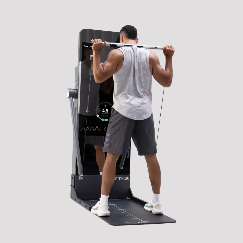 IMBODY Fitness Mirror, Wall-Mounted, Smart Fitness Mirror, 72-inch, Home Gym, Rectangular, 23.8-inch LED Touchscreen, 43-inch LED Touchscreen