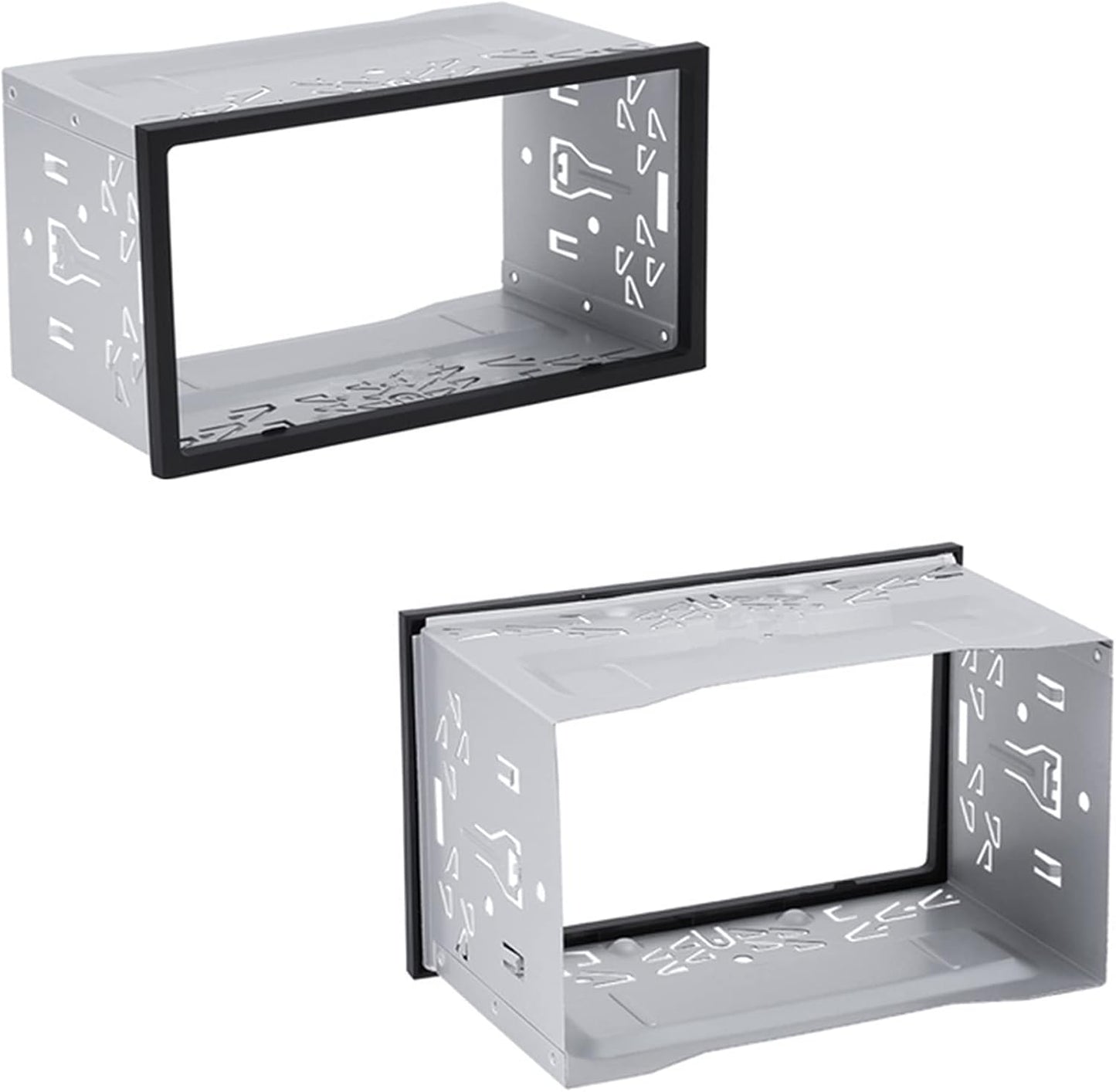 Billowvolve Universal Double DIN Car Stereo Cage,with Metal Frame, Car Radio Fitting Kit,for DVD Players, ISO, CD, GPS