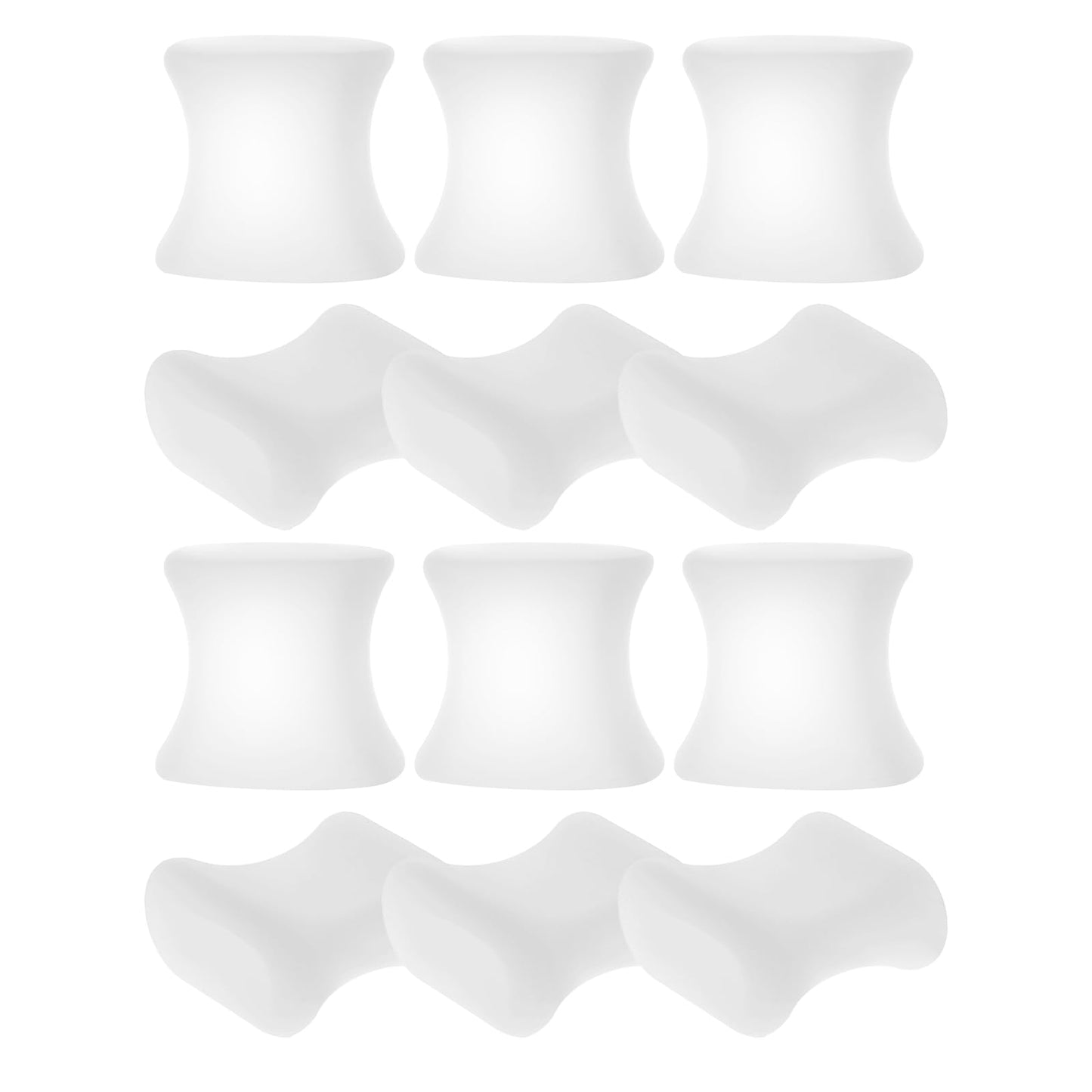 12Pcs Bunion Corrector Gel Toe Separators Soft Toe Spacers Overlapping Toes Pads Gel Orthotics for Men Women Sports Activities Calluses Crooked Toes Hammertoe Straighten Pain Relief (6L)
