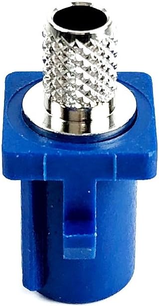 RG58 2pcs Automotive FAKRA Straight Plug Crimp Key Code C Blue GPS Telematics Navigation