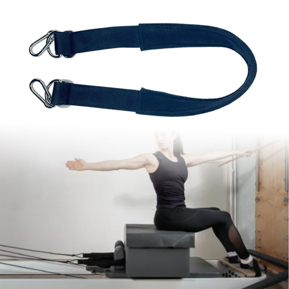 LOOEEL Pilates Equipment Hook and Tie Straps,Equipoise Body Cotton Straps,Suitable for Pilates Core Bed Accessories,Balance Training -Thickened Material 27.6 in.