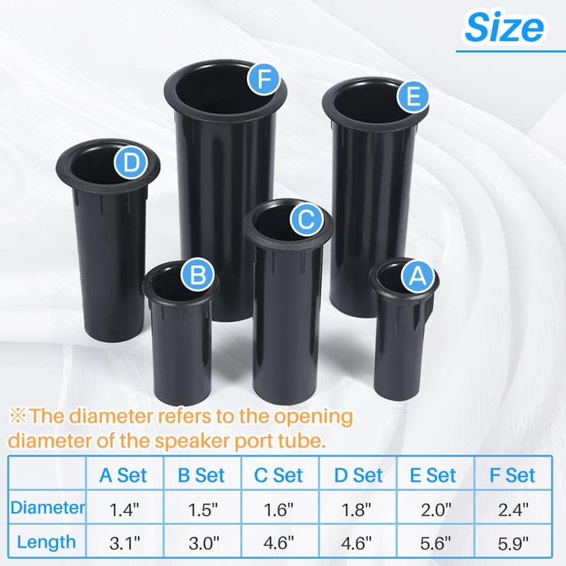 Kalevel 1.6 4.6 2 Speaker Cabinet Port Tube Bass Reflex Speaker Box Bass Port Hole Accessories Vent Port Components