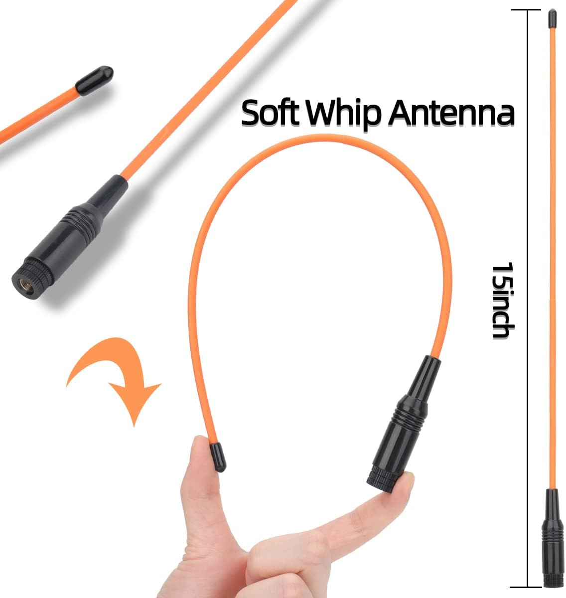 Roniware 15 inch 100 200 200i 220 320 430, Extended Long Range Flexible Receiver Orange Antenna Upgrade Whip Antenna