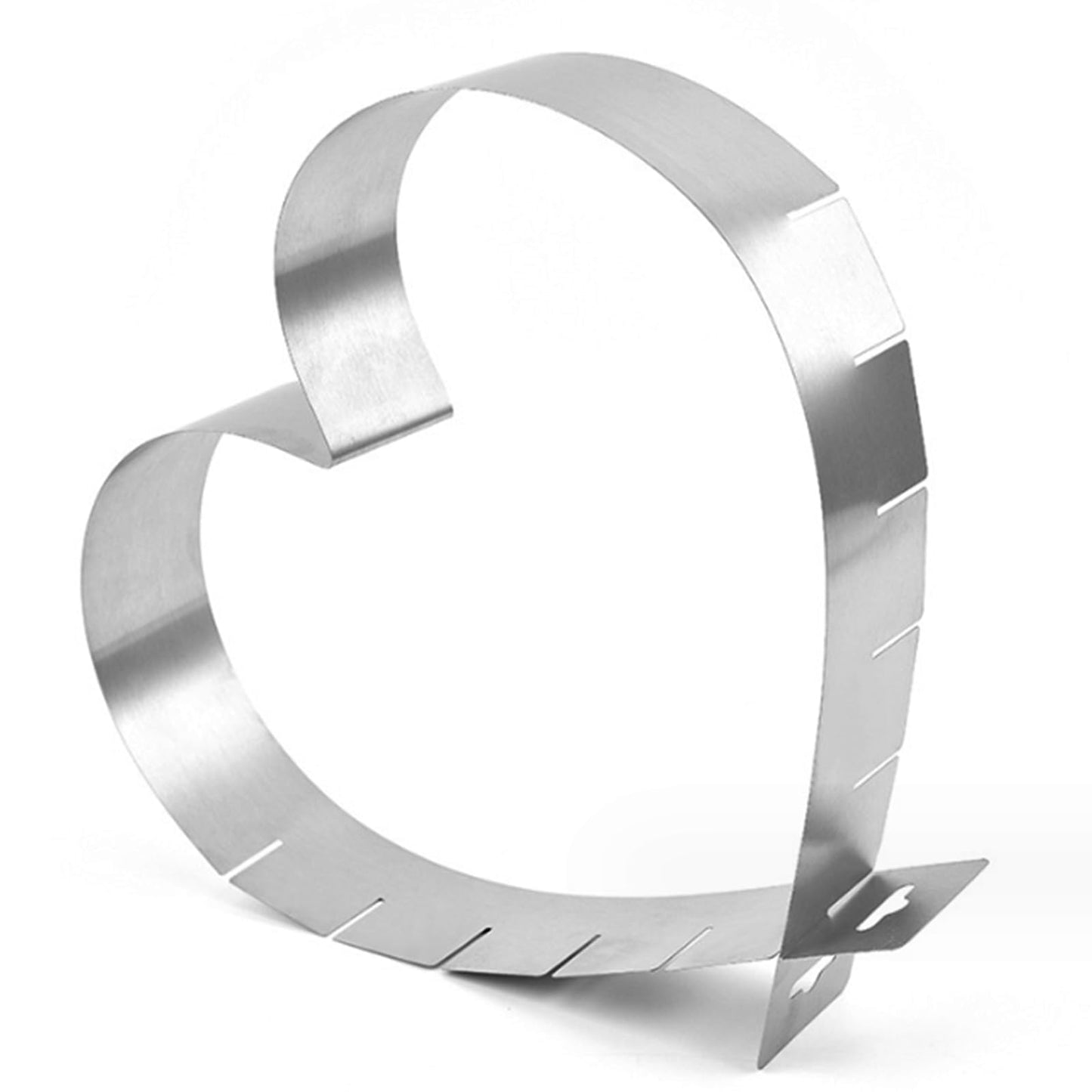 Stainless Steel Heart Shaped Cake Pan Adjustable Mousse Ring Cookie Cutter 6 Inch -10 Inch Cake Mold Baking Cake Mold, Heart Shaped Cake Pan, Family Birthday Party Christmas Baking Tool 8 Inch