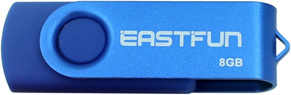 EASTFUN 5 Pack 8GB 2.0 USB Flash Drive USB Flash Memory Stick Fold Storage Thumb Stick Pen (Five Mixed Colors: Black