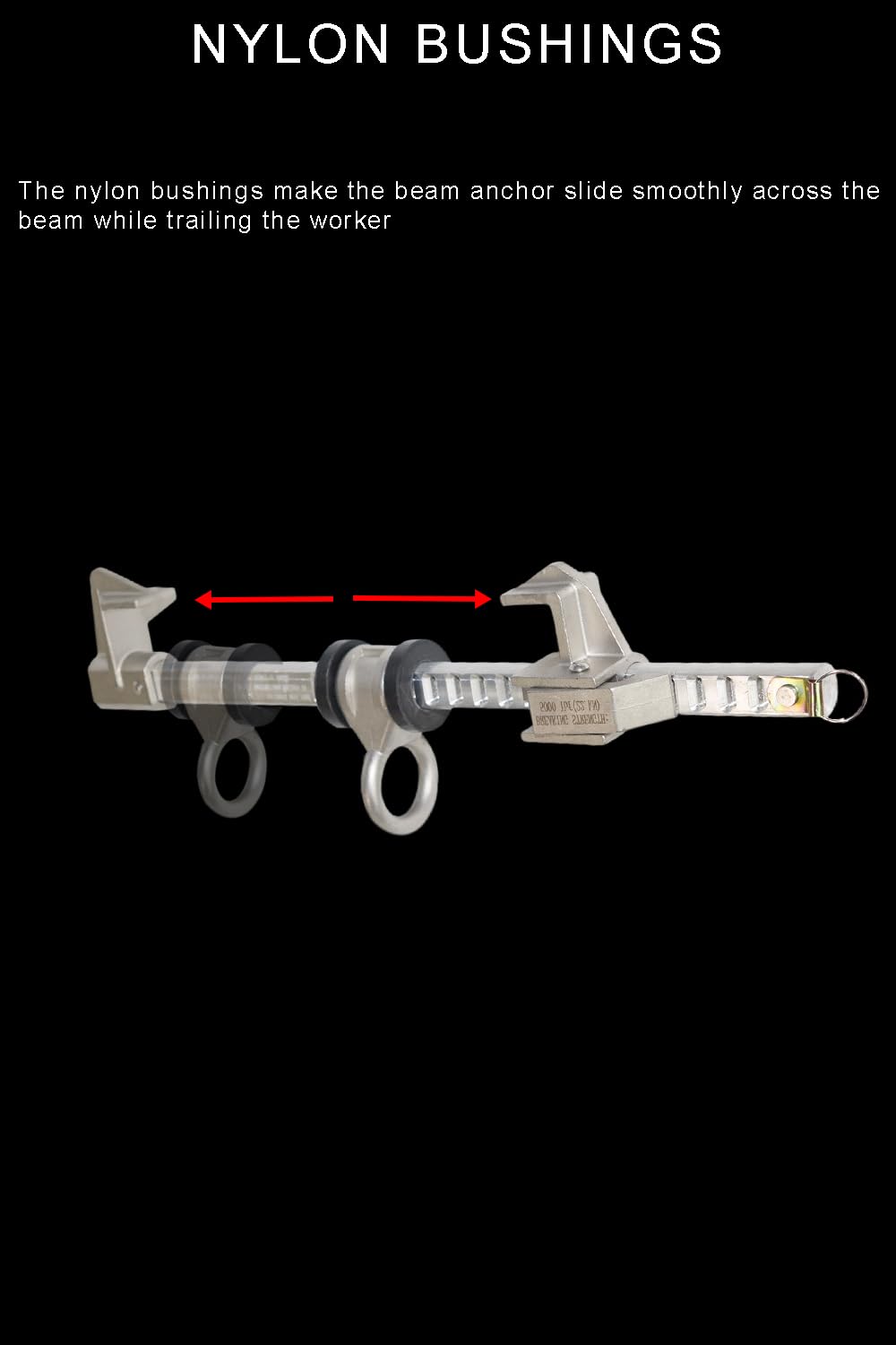 Bucamao Aluminum Horizontal Beam Anchor, Fits 4 to 14.6 Inch, Sliding Beam Anchor Easy Installation | OSHA and ANSI Compliant