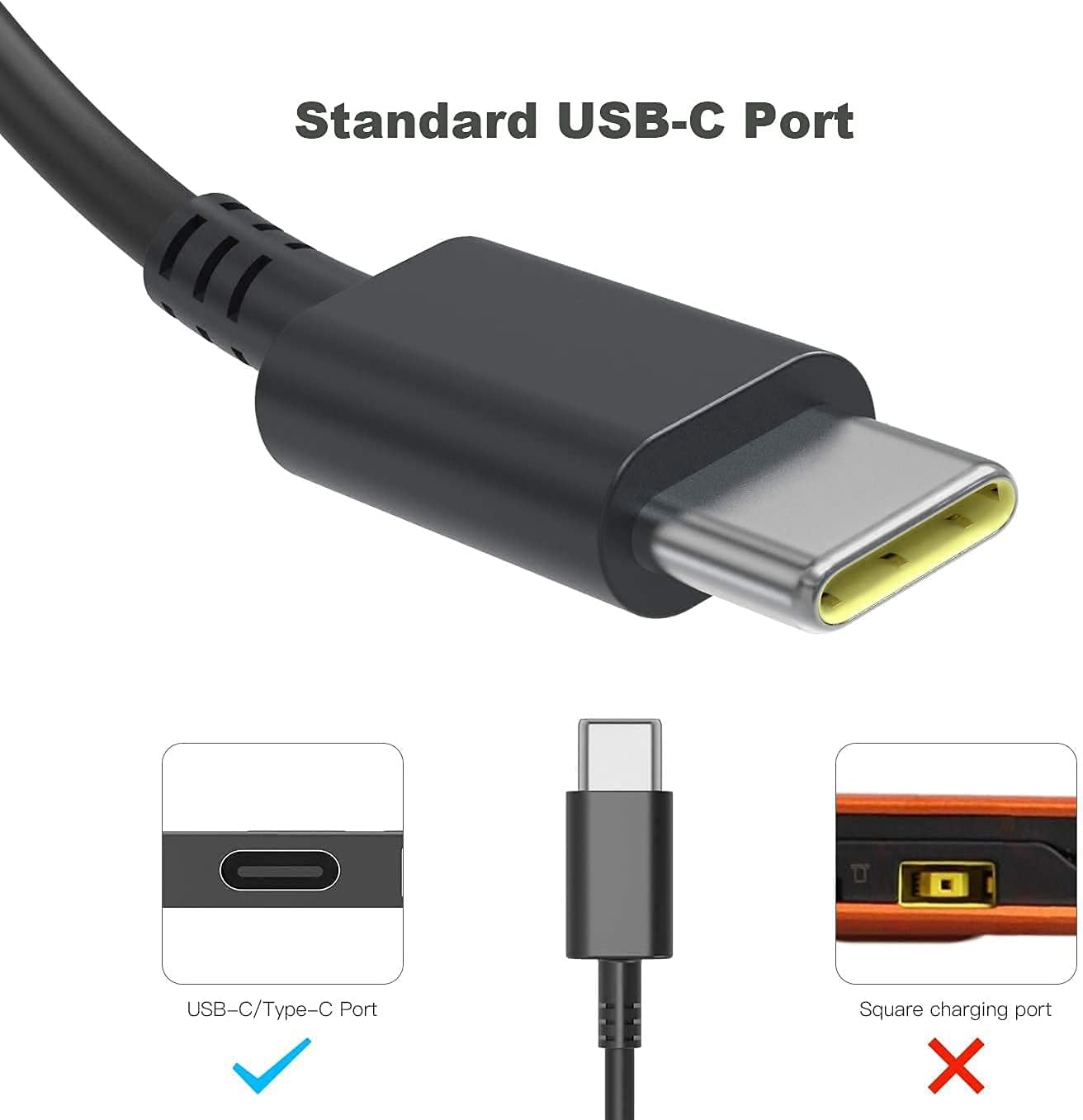 DECSZDY 45W USB-C Laptop Charger Compatible with HP Chromebook Computer and More USB Type C Fast Charging Power Adapter