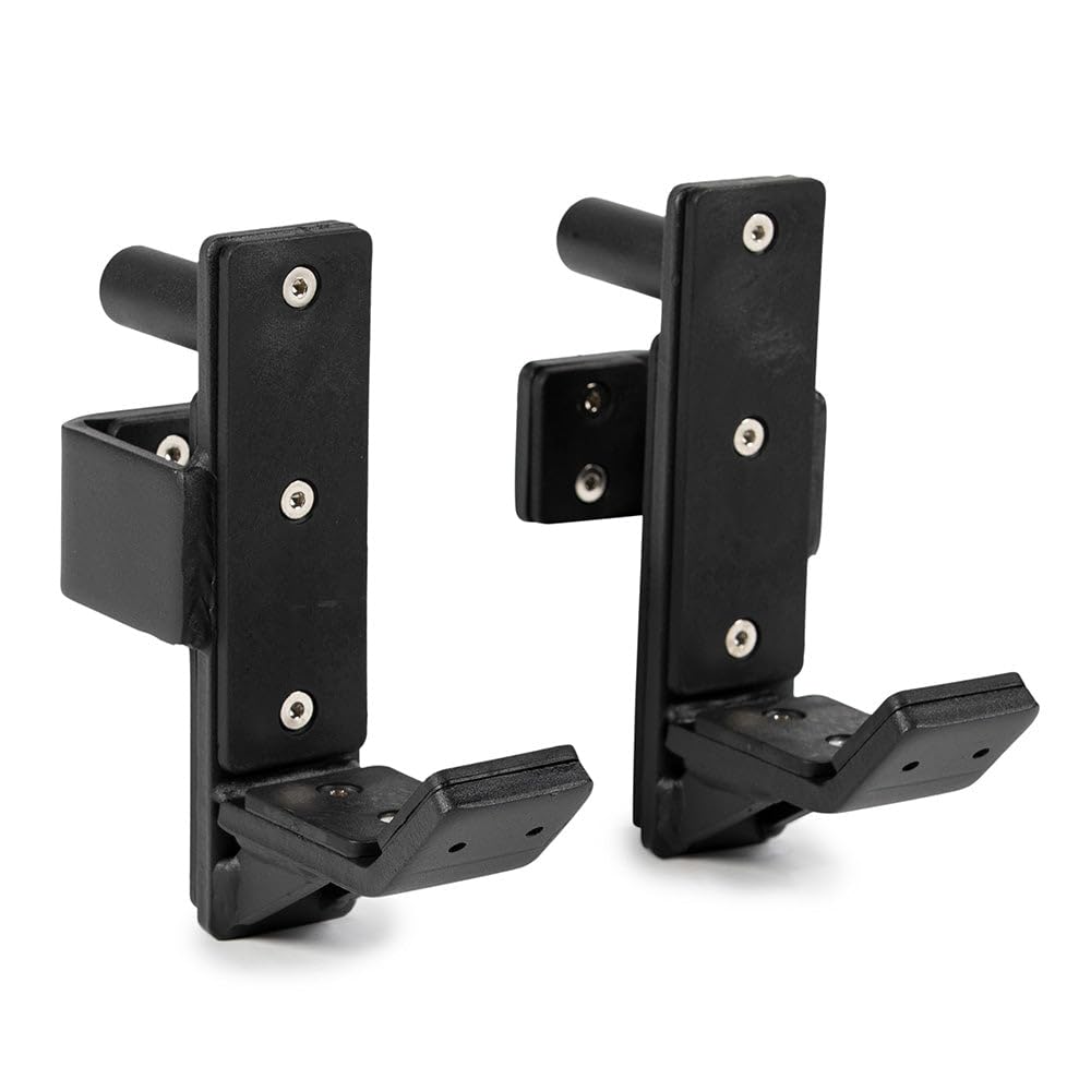 Titan Fitness T-2 Series Power Rack J-Hooks, 1000 LB Capacity, Fits 2" x 2" Rack Uprights with 26mm Holes, UHMW Protective Liners, Barbell Holder for Squat & Bench Press