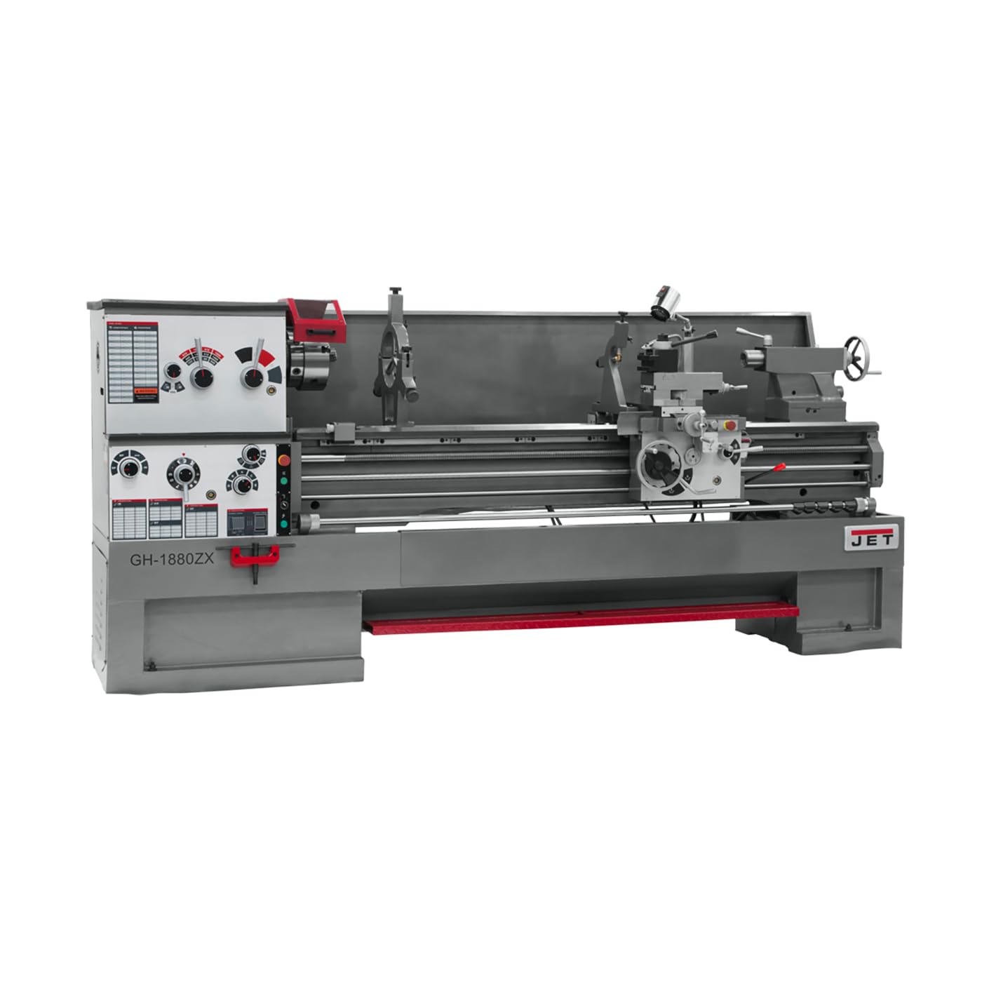 JET 18" x 80" Geared Head Metal Lathe, Taper Attachment, 3Ph 230/460V (Model GH-1880ZX)