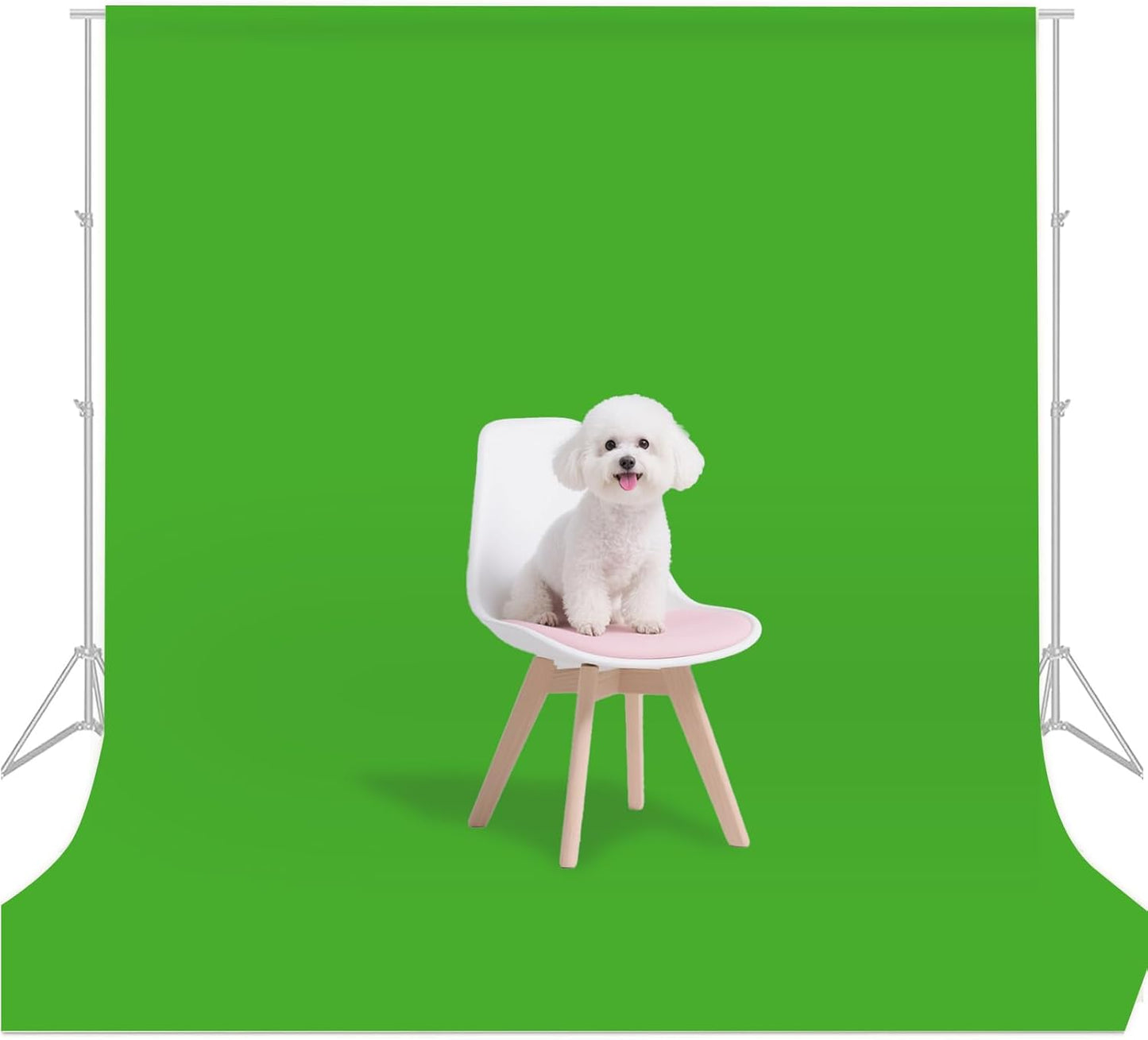 LYLYCTY 10x10FT Green Screen Photo Backdrop, Chroma Key Background for Photography, Live Streaming, Zoom Video Studio