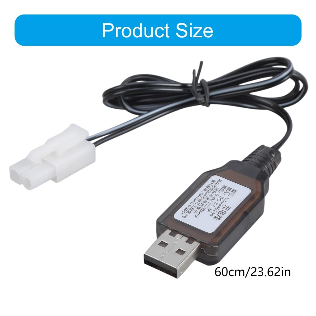 generic 8.4V USB Charging Cable Featuring LED Indicators for Remotes Control Car Batteries Overcharge Overheats