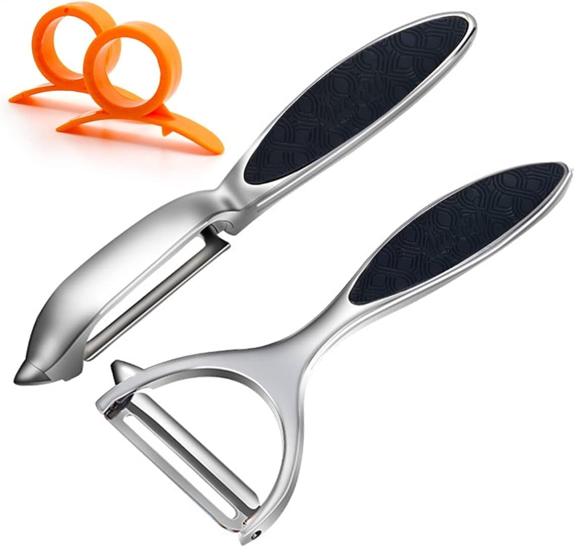 Skiennix Vegetable Peeler Set - Multi-Function Stainless Steel Kitchen Tools with Citrus Peelers | Y & I Shape Blades