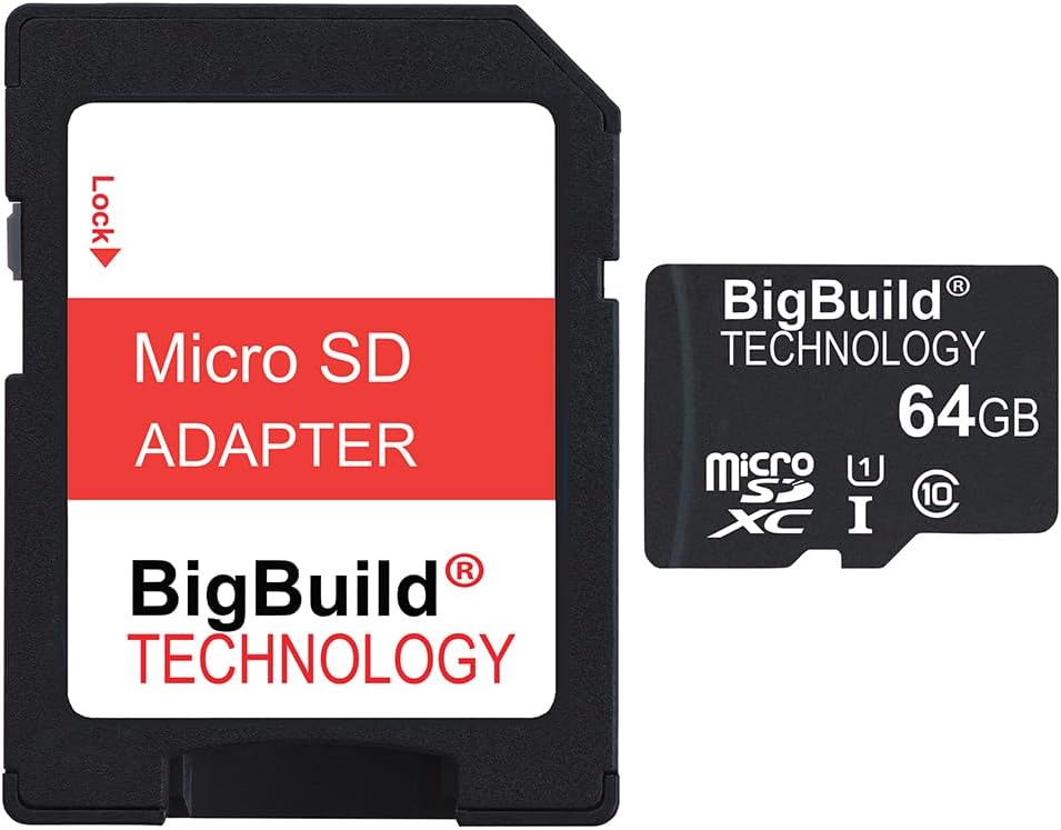 BigBuild Technology 64GB 80MB/s A04, A04e, A04s Ultra Fast Micro SDXC Memory Card for Samsung Galaxy Cell Phone