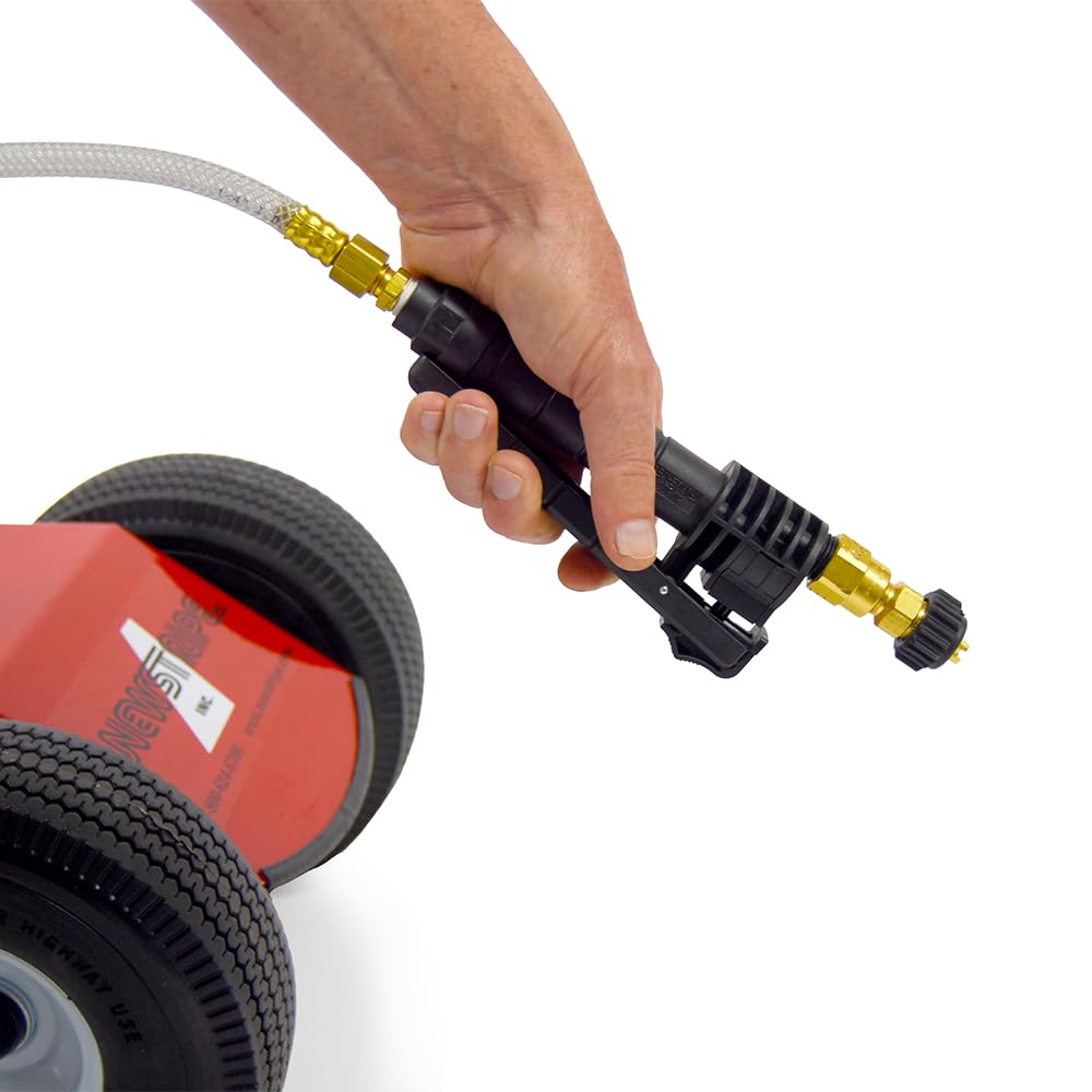 Newstripe EcoLiner Standard Battery Powered Field Striping Machine (Part# 10004483) | Field Use Only | Heavy Duty Diaphragm Pump | 12V Deep Cycle Battery | Cushioned Handles | 5-Gallon | Made in USA