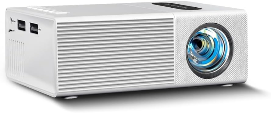 Amovfilm Mini Portable Mini Projector - HD Pico LED Projector Home Theater, Party & Outdoor Movies with HDMI/USB/AV