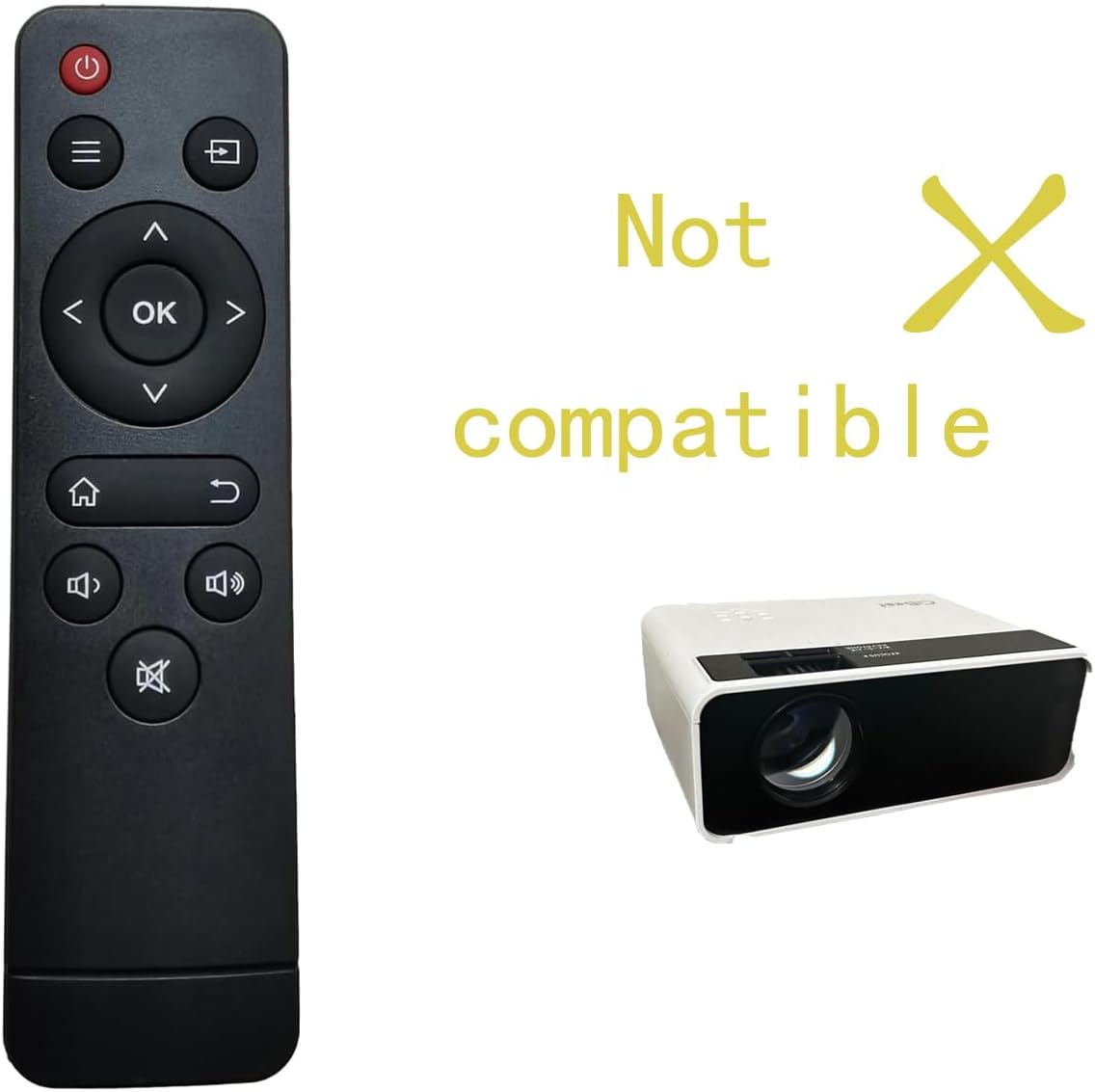 RUOYINKE W13 Remote Control Compatible for CiBest Mini Projector, Video Projector, Portable Small Movie Projector (Not