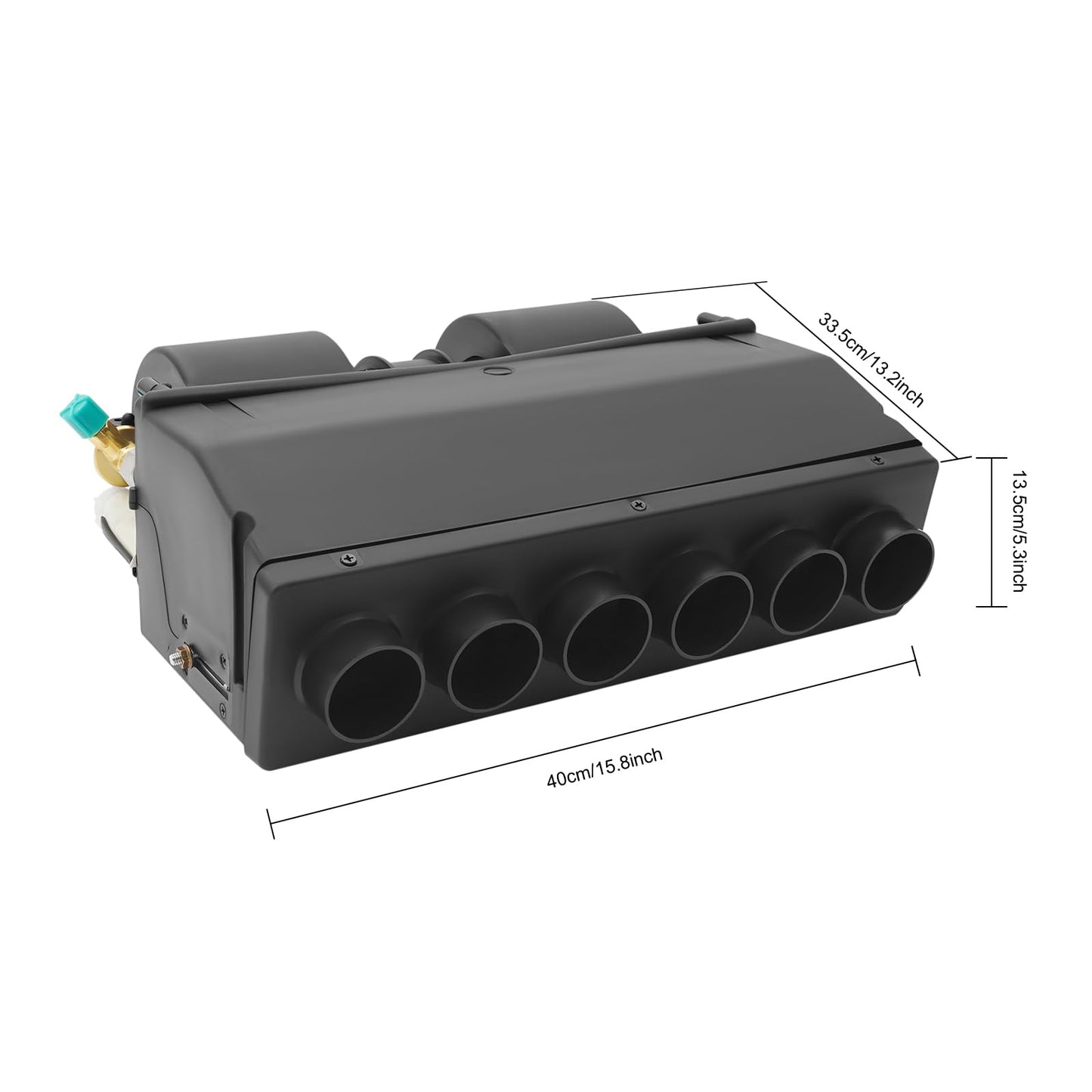 12V Air Conditioning Evaporator Hot and Cold Dual Use for Trucks Vans Heavy Equipment, 3 Levels Adjustable Wind, 3640 kcal/h Cooling 3114 kcal/h Heating Capacity with Installation Brackets