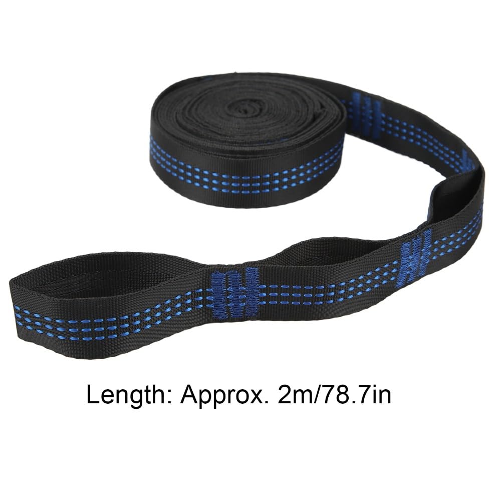 with Carabiners – 2M Heavy-Duty Adjustable Suspension Straps for Outdoor Camping, Backyard & Aerial Yoga, Includes 2 Steel Carabiners & Storage Bag