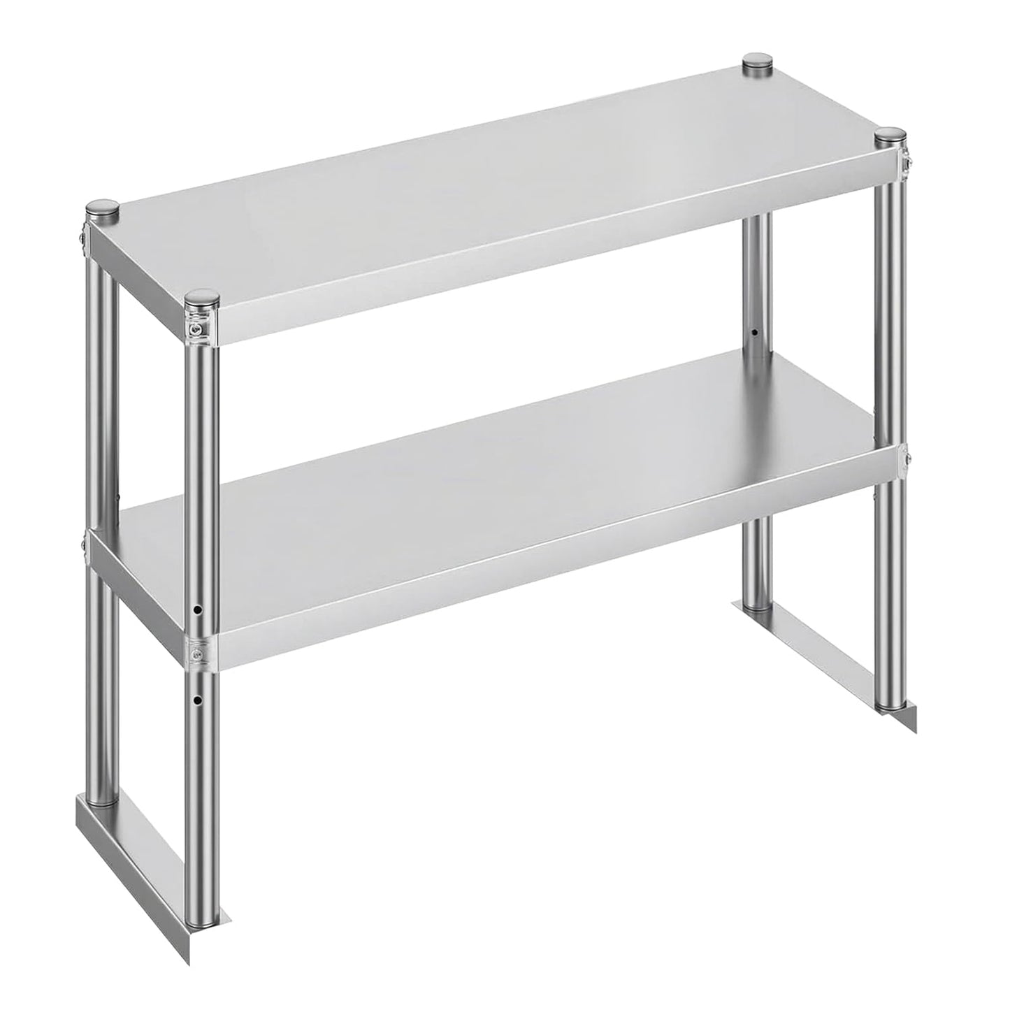 KUARBARR Stainless Steel Over Oven Shelf 12 x 36 Inch, Commercial 2 Tier Metal Over Table Shelf, 91 x 30 x 60 cm, 380 lbs Capacity for Restaurant, Kitchen, Garage & Workshop