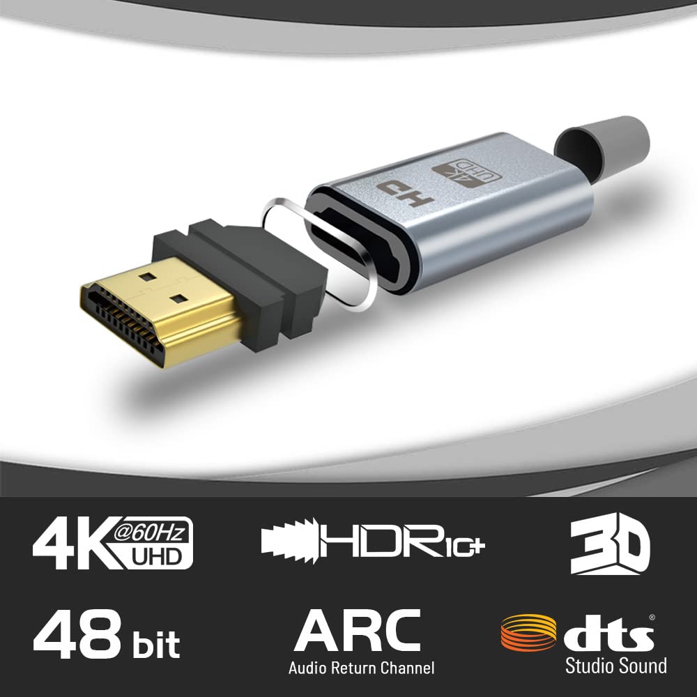 4K 50 15M, 2.0 1080p, 3D, 2.2 PS5, LEADSTAR HDMI Cable ft / Long High Speed HDMI Cord Braided | Ultra HD, ARC, HDCP |