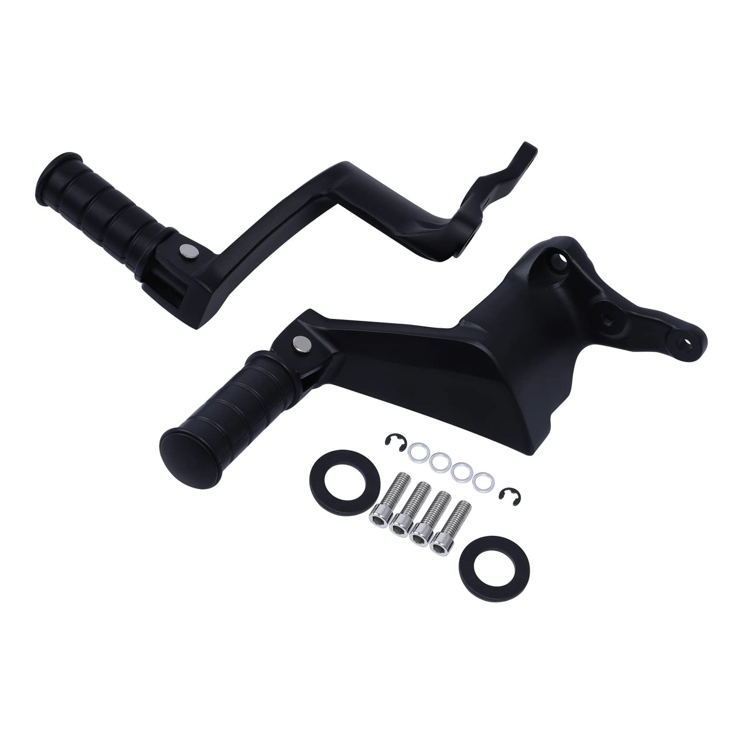 TCT-MOTORPARTS Passenger Pegs Pedal Footpegs Rests Mount Fit for Boardwalk High ball Victory Vegas Gunner Highball Kingpin Boardwalk Black 2008 13 17 16