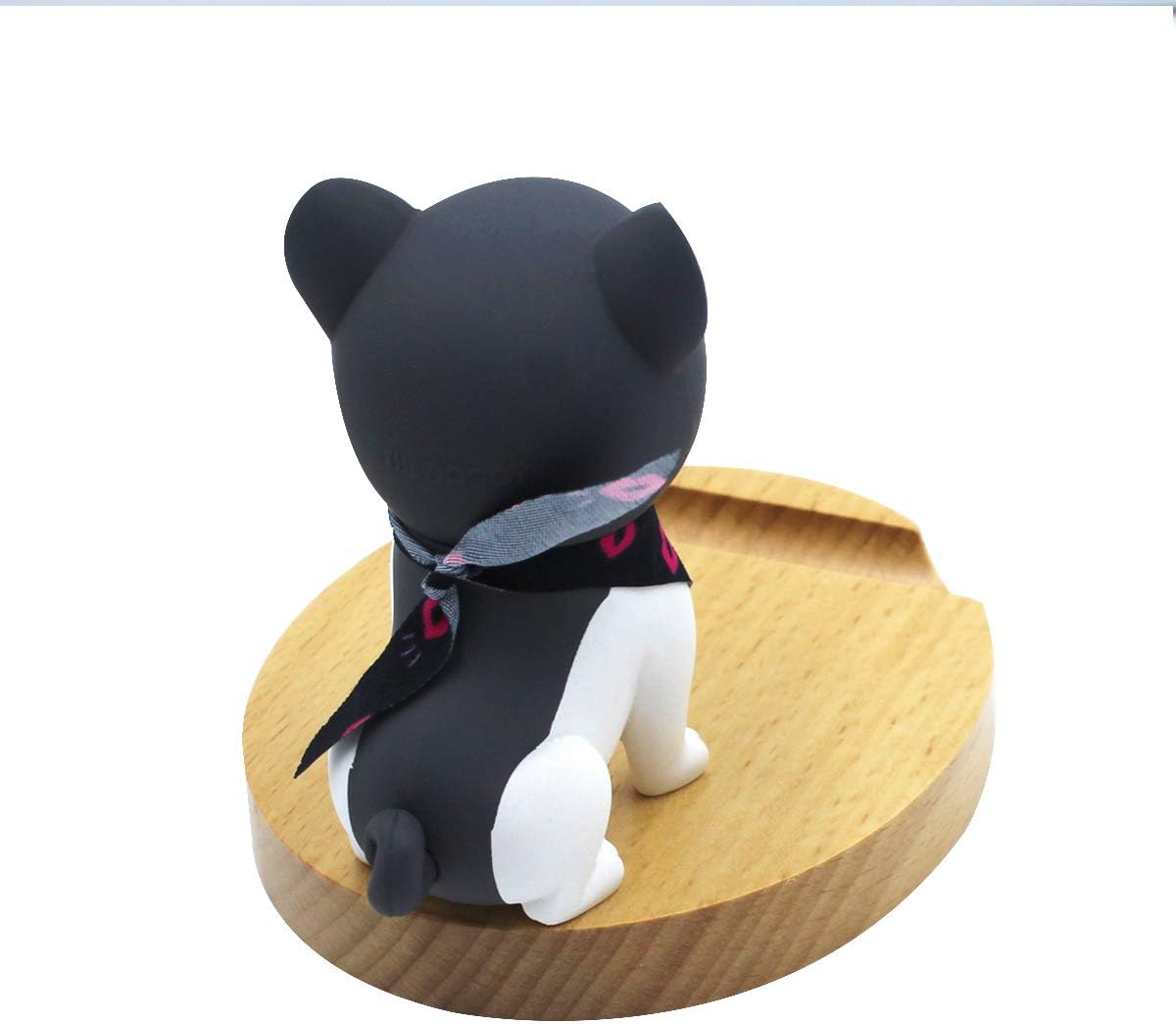 Amamcy Cute Dog Cell Phone Holder Stand Wooden Smartphone Desk Holder for Mobile Phones Animal Phone Stand Desk