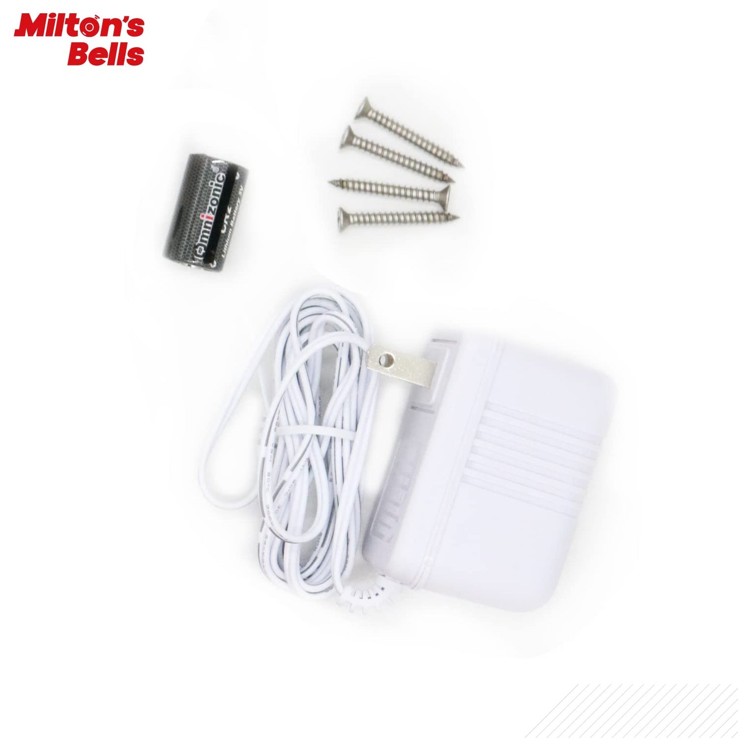 Milton’s Bells Warehouse Door Chime and Strobe Light Kit - Commercial grade wireless doorbell chime system, flashing strobe light - Ideal for noisy environments