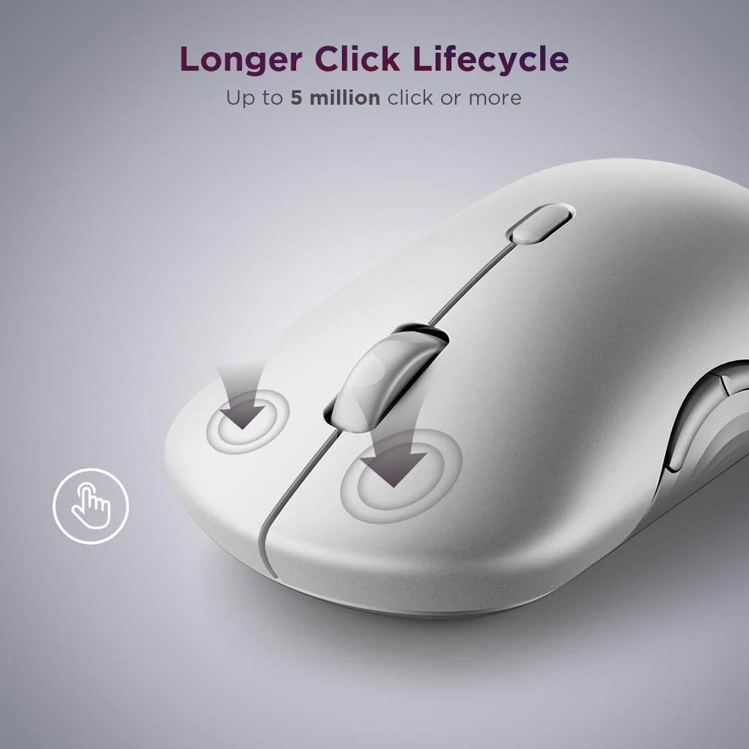 Lenovo 700 2.4 3 36 Multi-Device Wireless Mouse, Bluetooth or GHz USB-A Connection, Connect up to Devices, Month