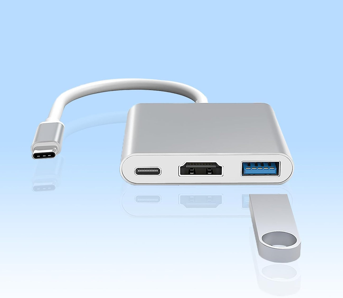 VGE 3-in-1 Usb3.0 4K HD,5.0Gbps 100W USB-C to HDMI Hub, USB C Adapter to Ultra High-Speed Data Transfer, PD Charging