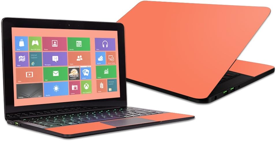 MIGHTY SKINS 12.5" MightySkins Skin Compatible with Razer Blade Stealth wrap Cover Sticker Skins Solid Salmon