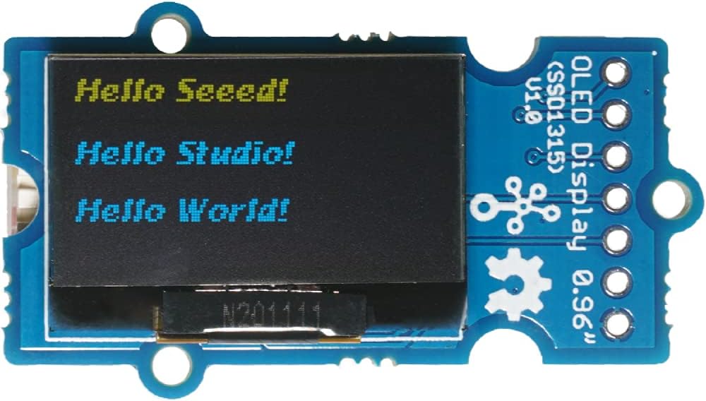 seeed studio 0.96 (SSD1315) -3.3V/5V I2C 12864 Grove - OLED Yellow&Blue Display - SPI/IIC with and SPI, Blue and Yellow