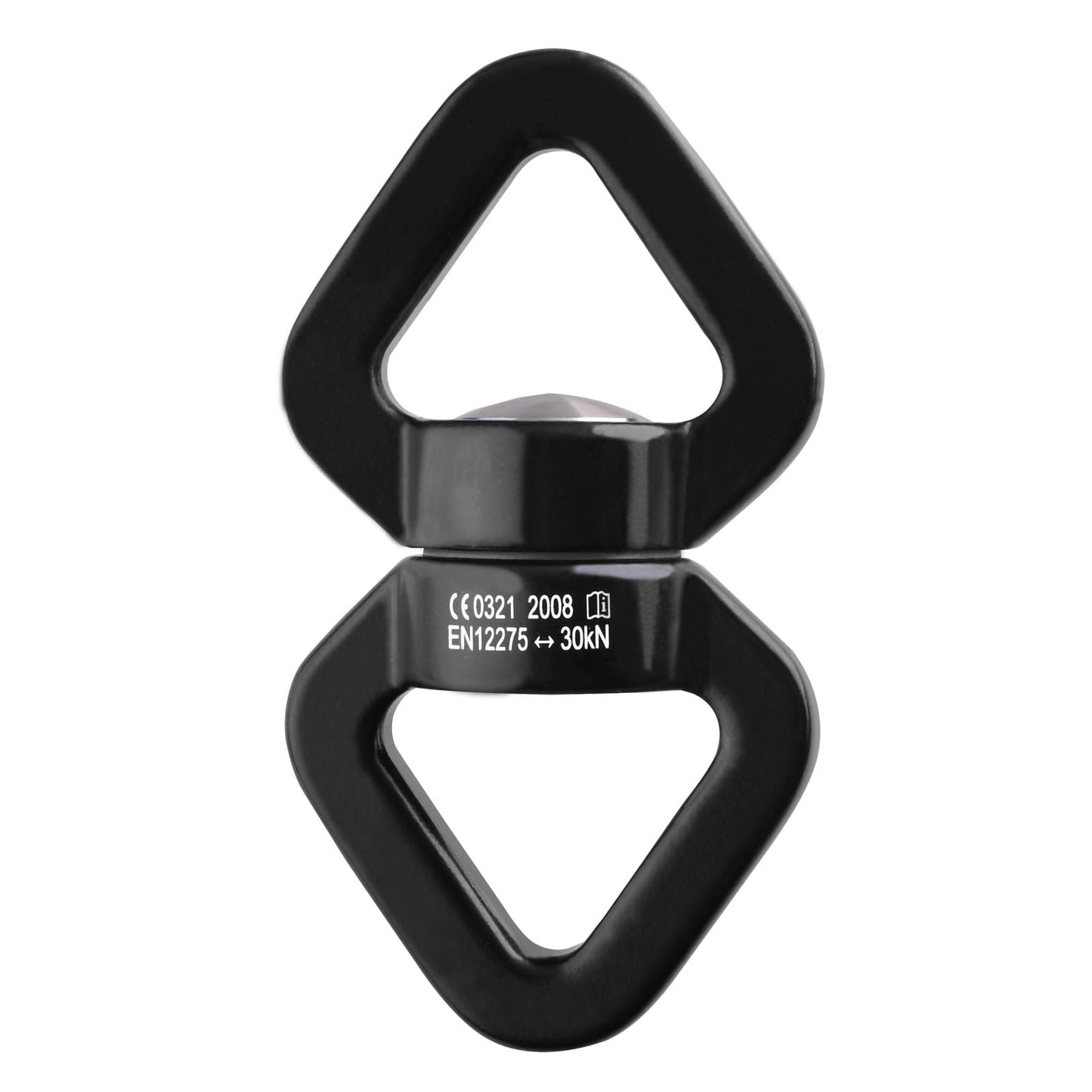Azarxis Tree Swing Swivel Spinner, 30 kN Rotational Climbing Rope Device, Hanging Hook Accessory for Children's Web Swing, Aerial Dance (Black)