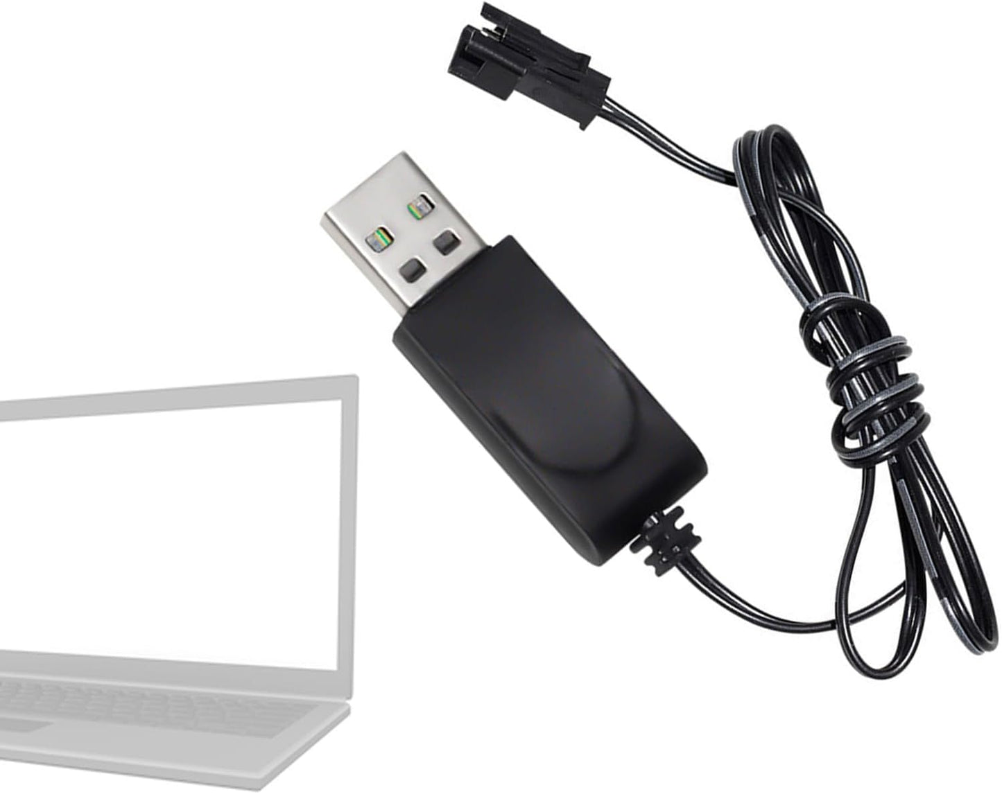 BAIMOQI SM-2P 3.7V 500mAh USB Charger Cable with Connector Plug Lithium Battery USB Charging Cable Output for Remote