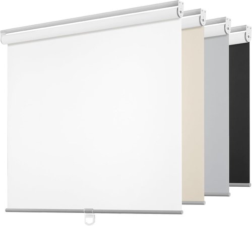 ChrisDowa 100% Blackout Roller Blinds - Cordless, Thermal Insulated, UV Protection | White, 31" W X 72" H