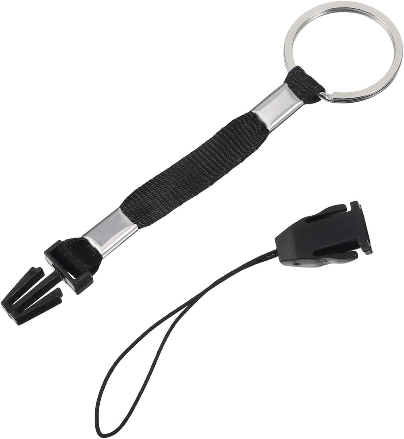 20 Mp3, Mp4 Bememo Pcs Black Nylon Lanyard Strap Short Detachable Lanyard for USB Flash Drive, Player, Keychain, ID