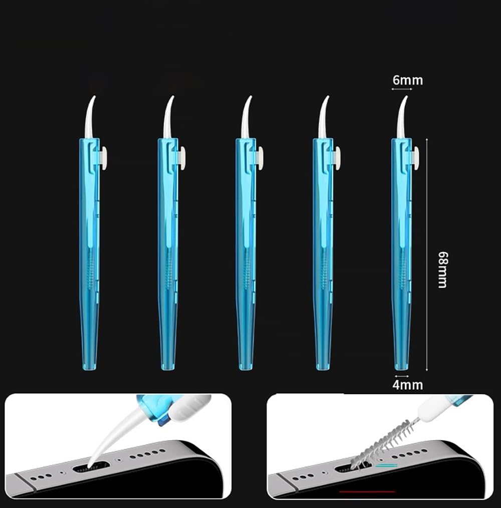 Epivol 5 Pack 17 Phone Charge Port Cleaning Tool kit, Anti-Clogging Mini Brushes Cleaner for iPhone Pro Max Camera