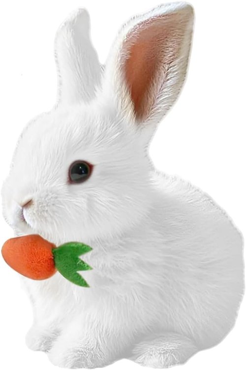 Bunny Realistic Bunny Toy - Interactive Hopping & Talking Easter Bunny for Kids | Educational Fun with Carrot