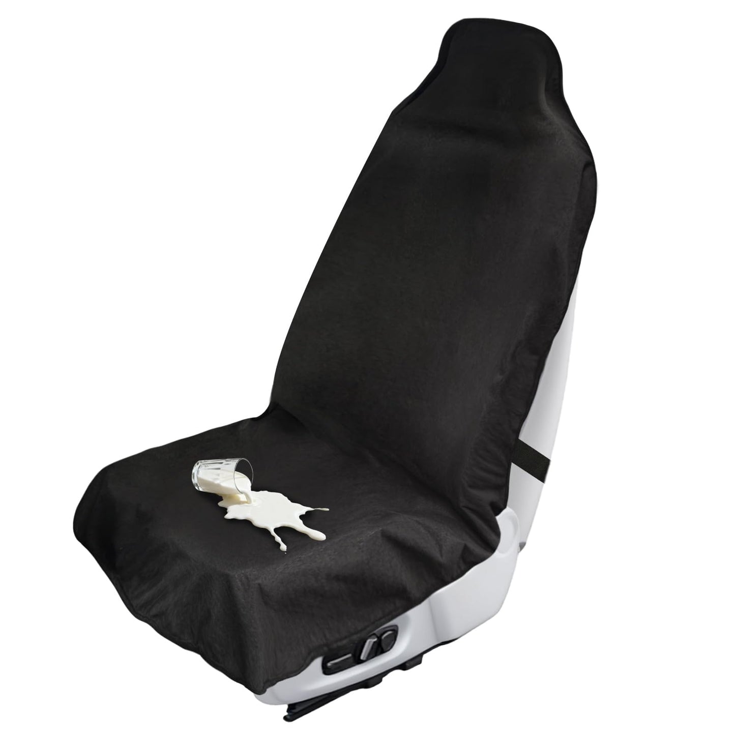 Waterproof Car Seat Cover Towel, Universal Fit Seat Protector for Cars and Small SUVs Anti-Slip Front Seat Protectors for Gym, Pets & Travel, Black, Machine Washable